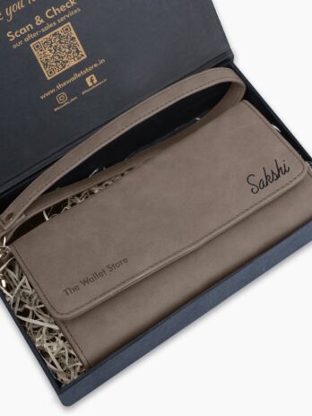 Personalized Suede Leather Clutch For Women