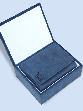 Executive Suede Leather Tri-Fold Wallet