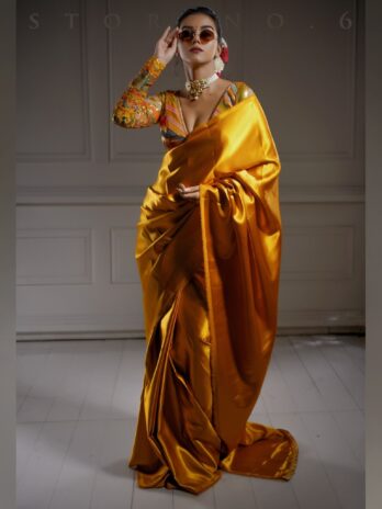 SCENIC SAFFRON SAREE