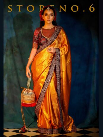 SASSY SAFFRON READY-TO-WEAR SAREE