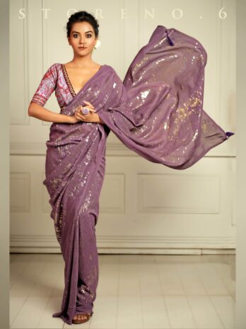 AMETHYST GALAXY COCKTAIL SAREE