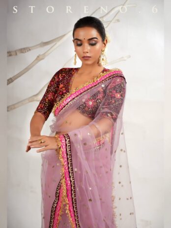 THE ROSY ROMANCE SAREE