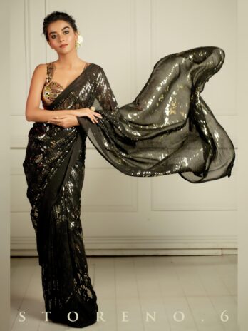 BLACK WIDOW COCKTAIL SAREE