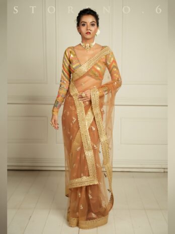 THE QUEEN’S EXOTIC EXPRESSO SAREE