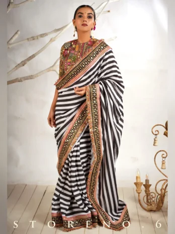 THE DIVINE STRIPE SHOW SAREE