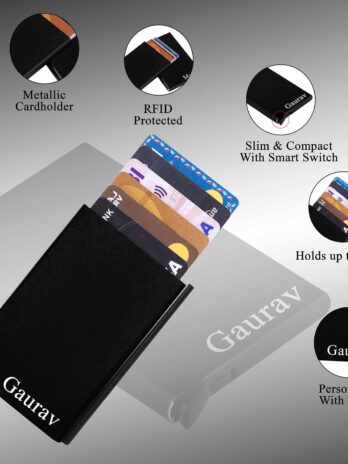 Personalized RFID Protected Metal Card Holder