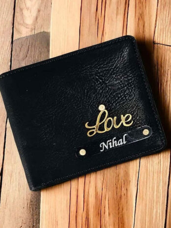 Personalized Turbo Leather Wallet With Name & Charm